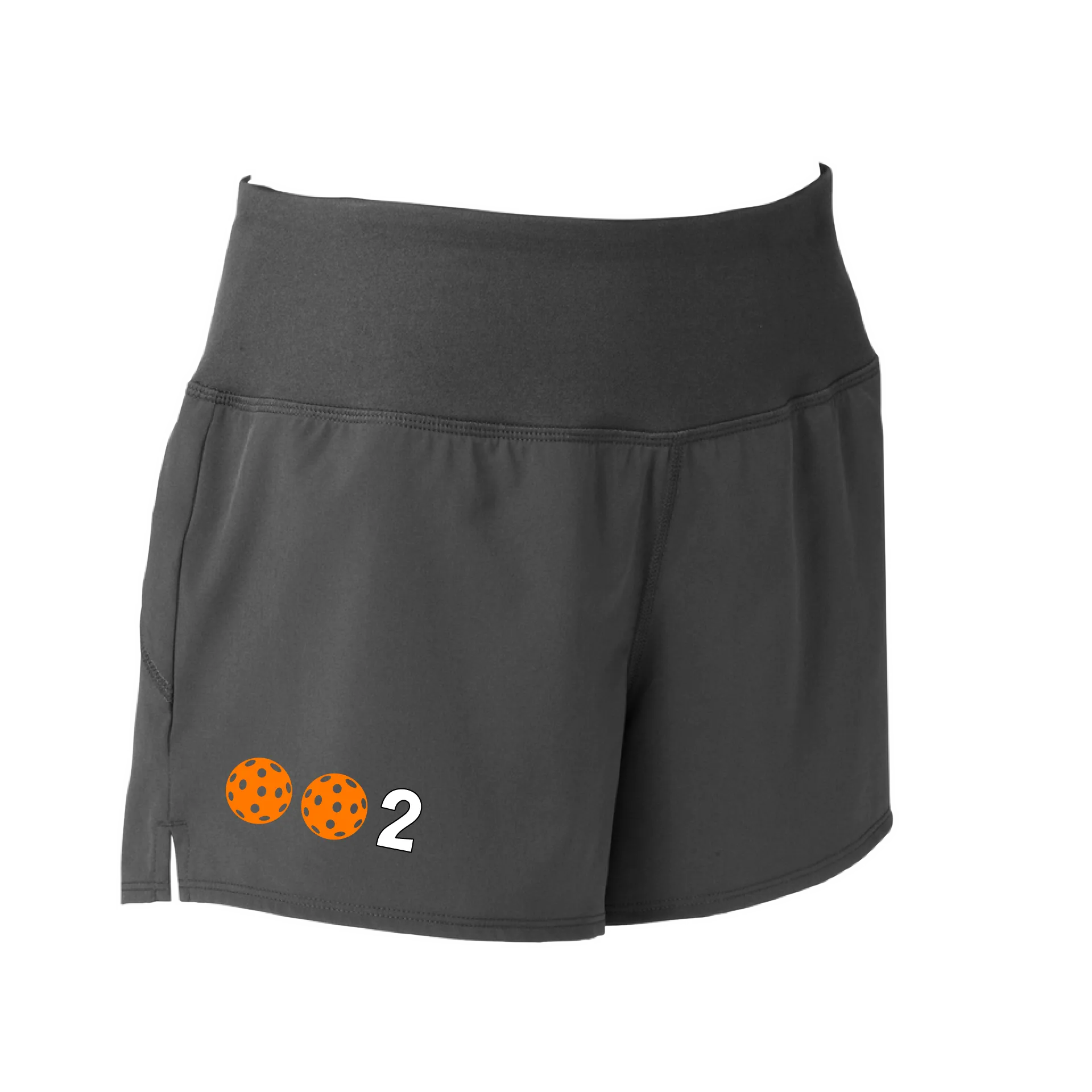 002 With Pickleballs (Colors Cyan Orange Purple Rainbow) | Women's Pickleball Shorts