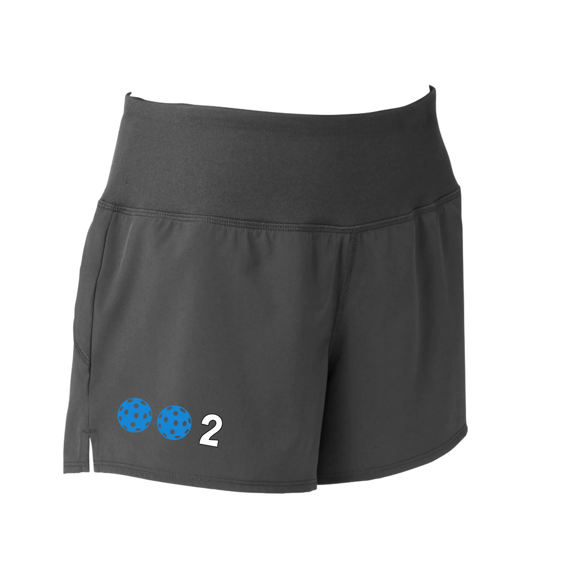 002 With Pickleballs (Colors Cyan Orange Purple Rainbow) | Women's Pickleball Shorts