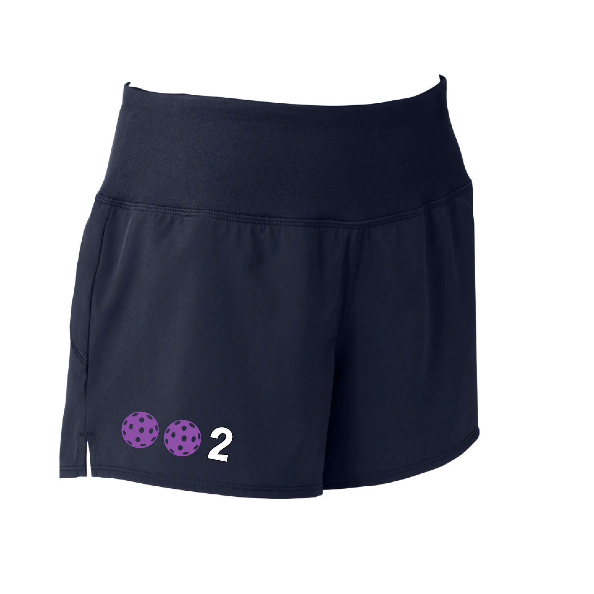 002 With Pickleballs (Colors Cyan Orange Purple Rainbow) | Women's Pickleball Shorts