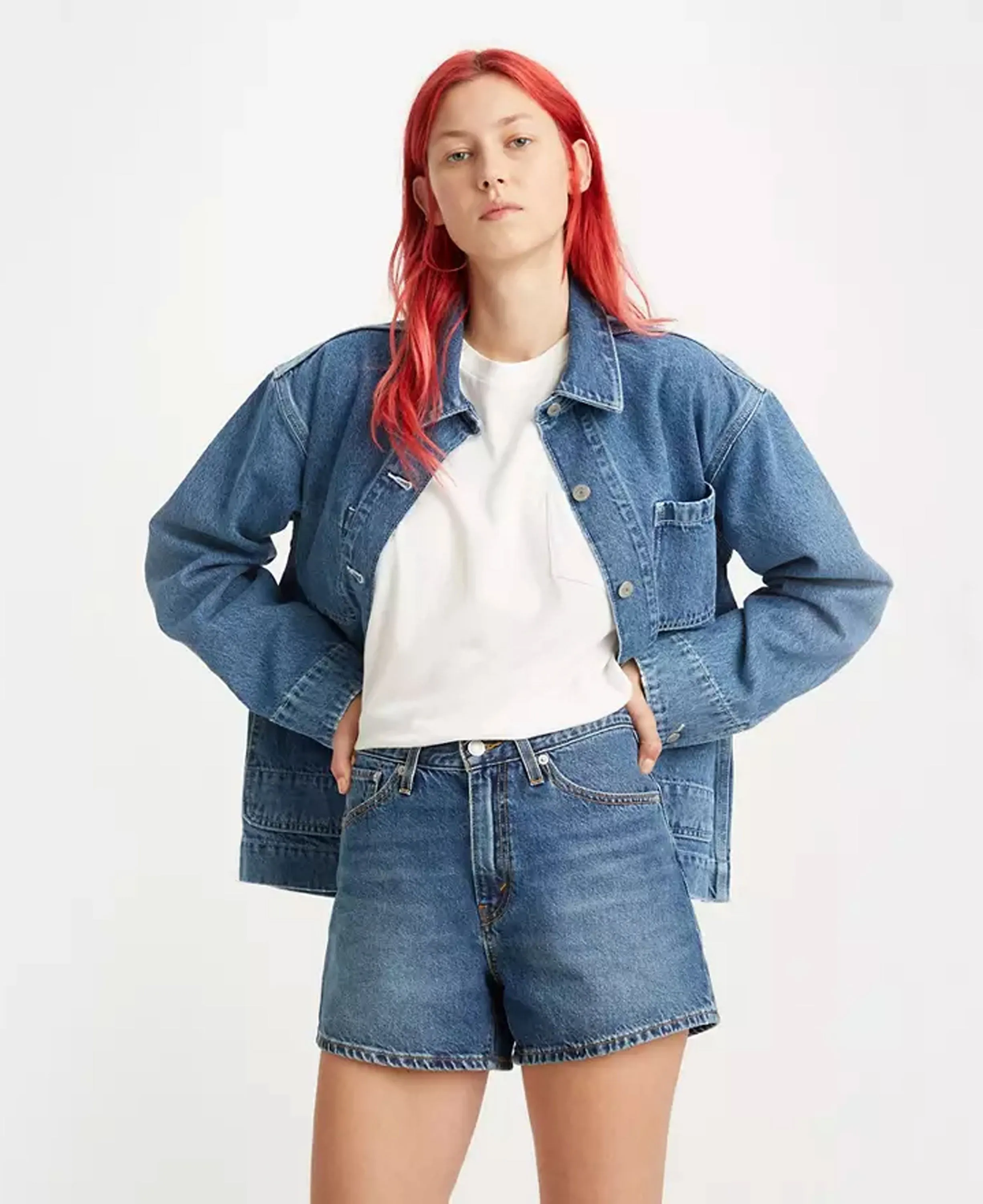 80s Mom Shorts - Medium Indigo Worn In