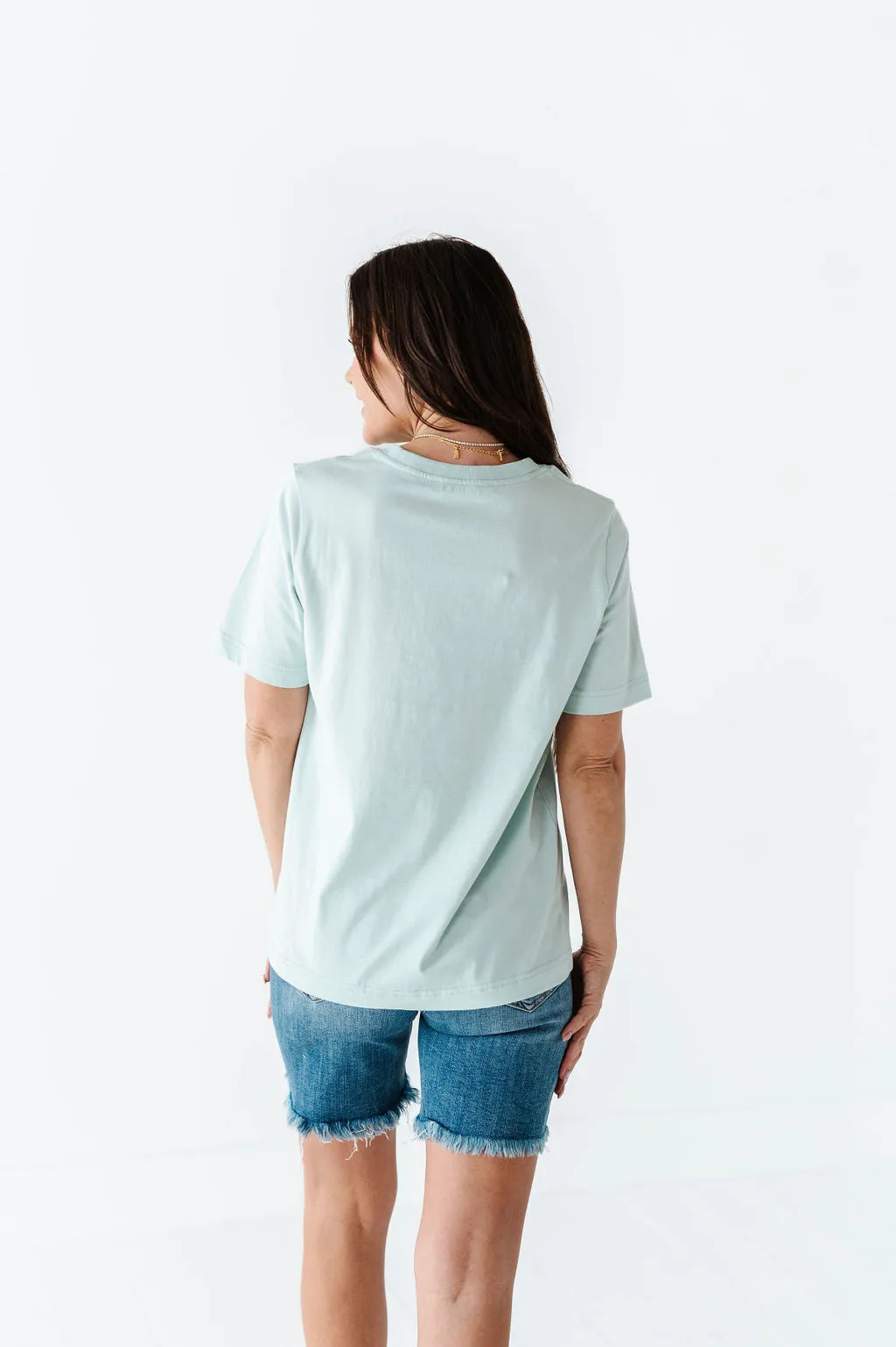 Abbie Crewneck T-Shirt in Mint