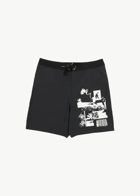 AFENDS Mens Collage - Boardshorts 18" - Charcoal