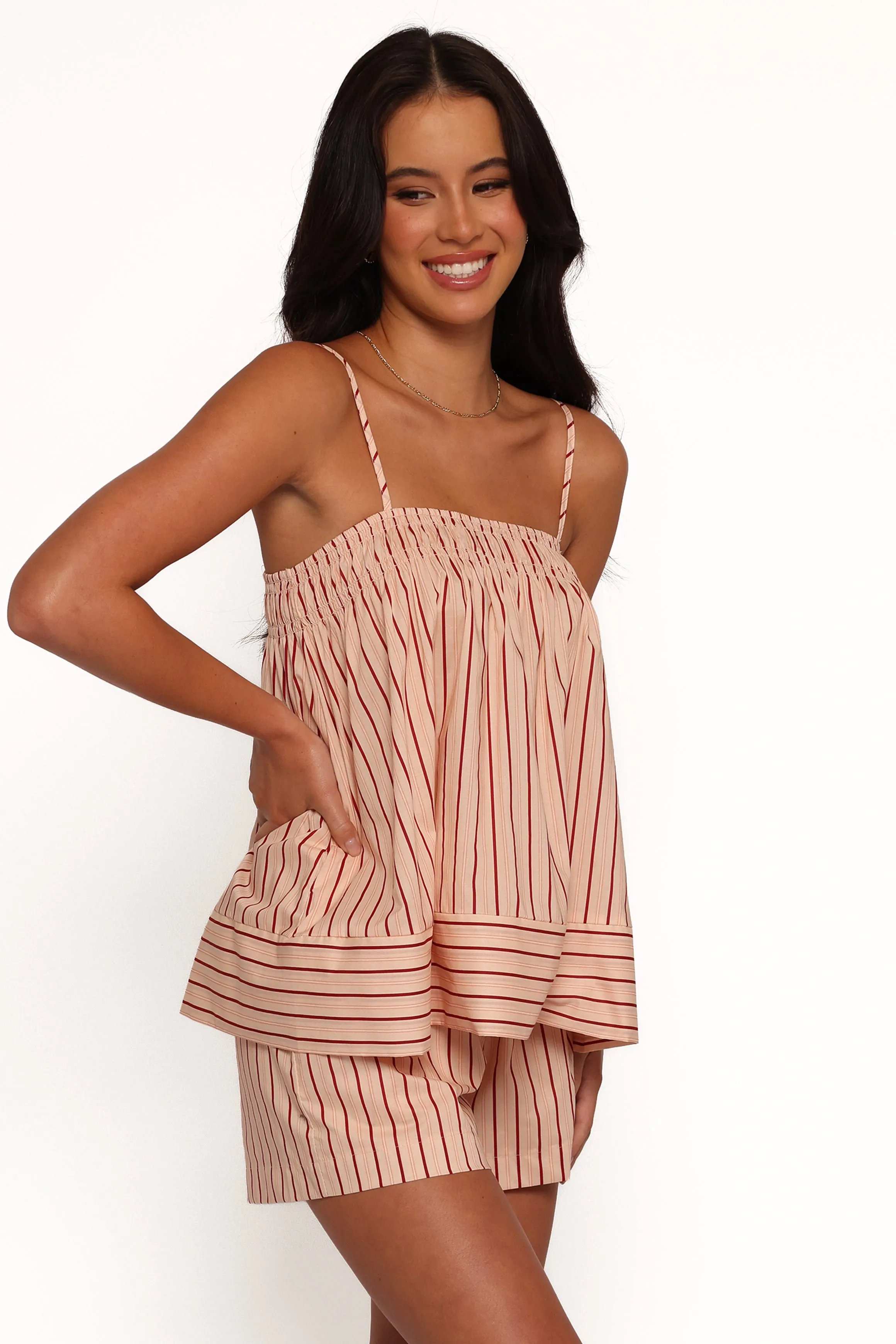 Aiesha Short Set - Pink Stripe