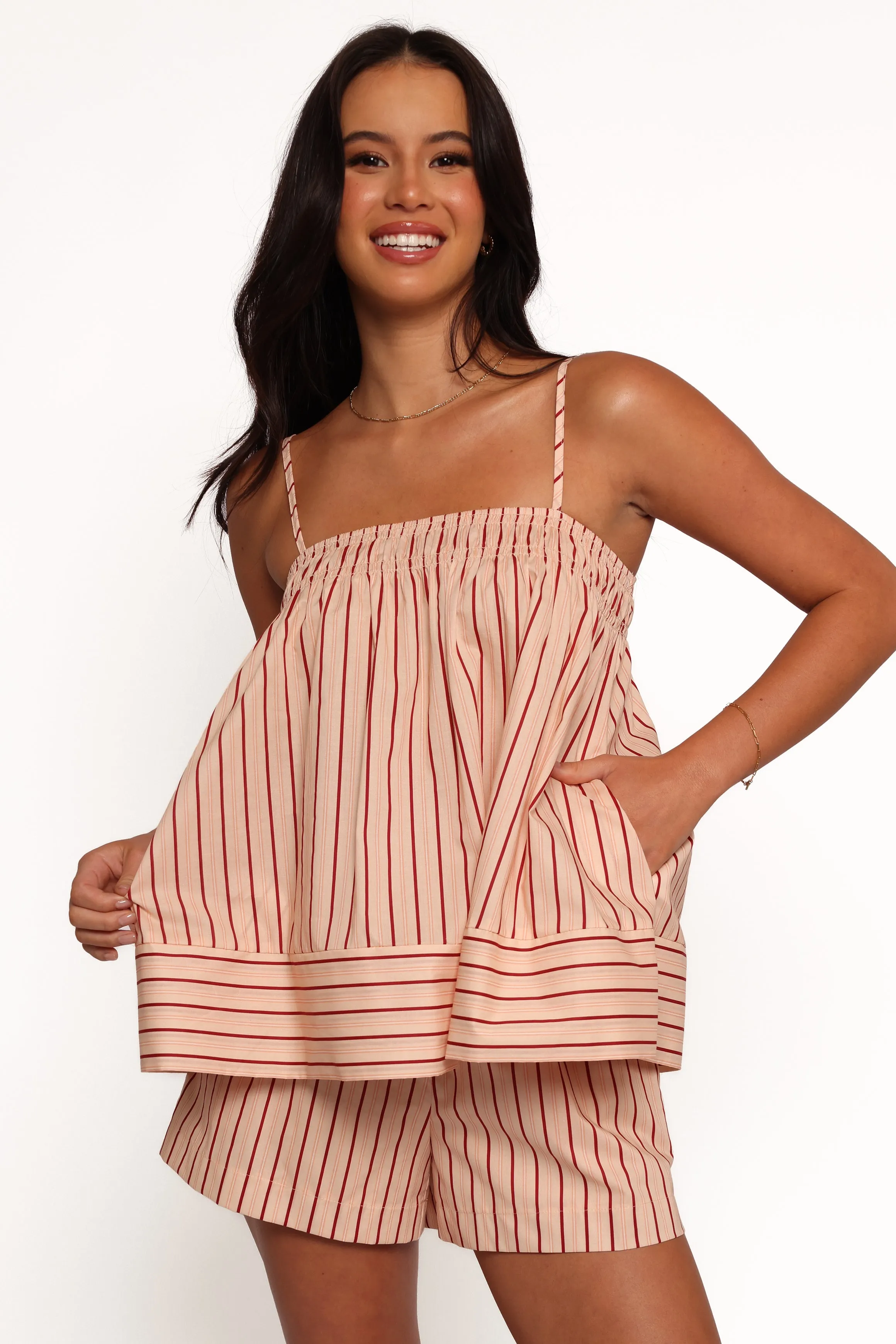 Aiesha Short Set - Pink Stripe