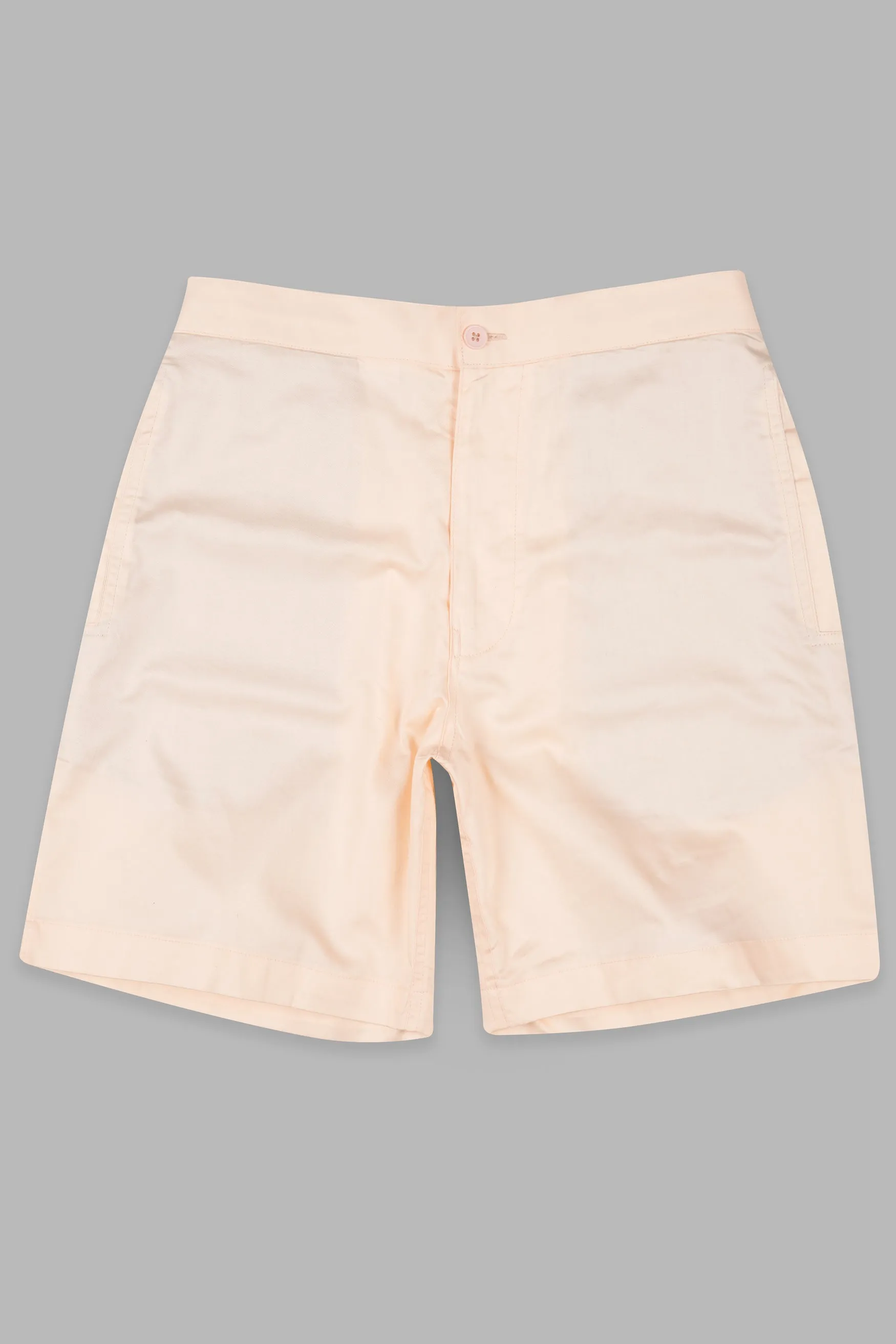 Albescent Cream Subtle Sheen Super Soft Premium Cotton Shorts