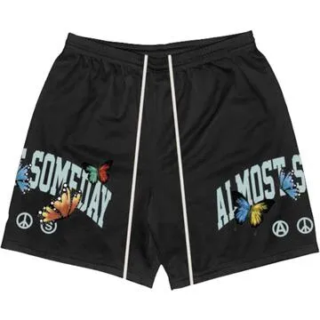 ALMOST SOMEDAY PEACOCK SHORTS - BLACK (ALSOC2-8)