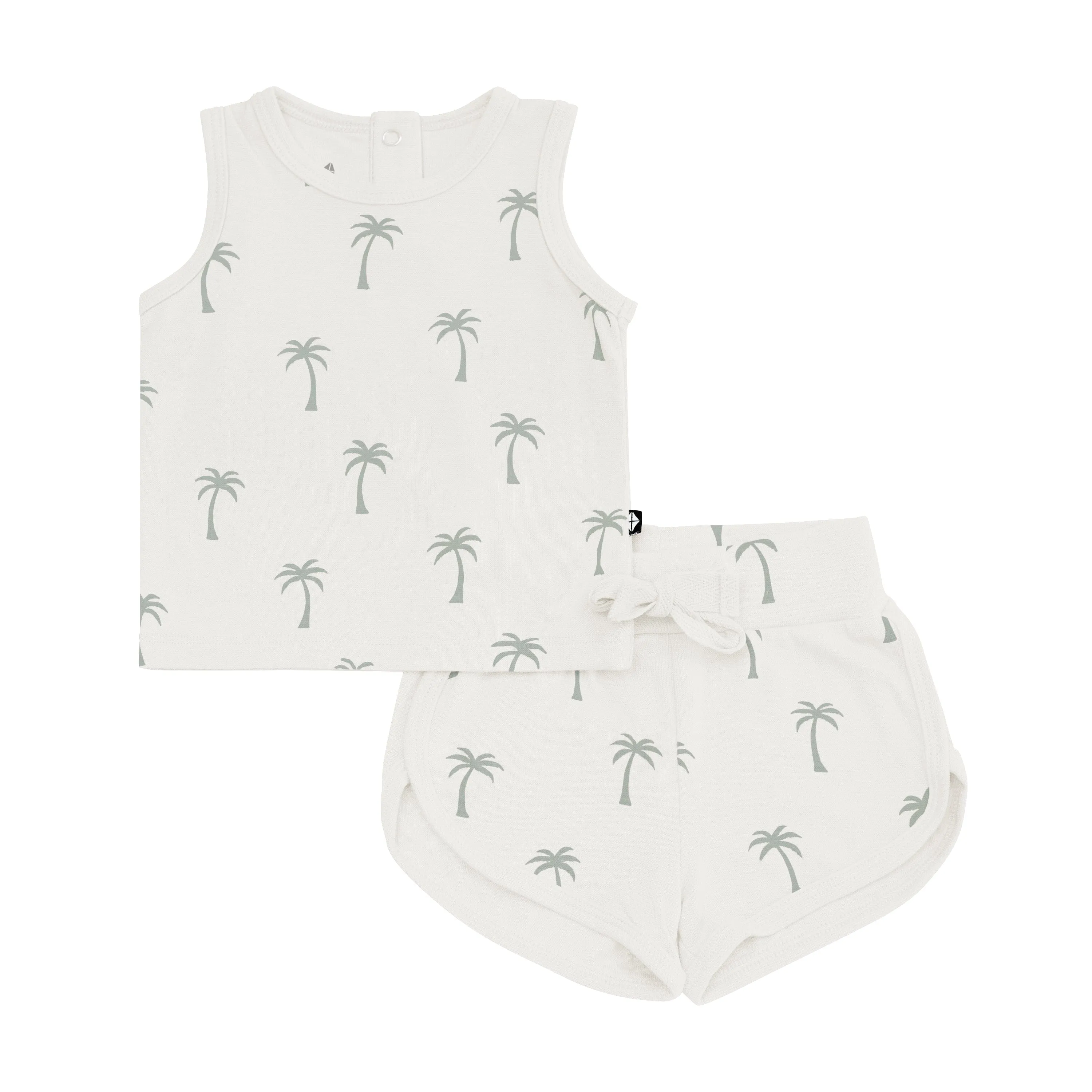 Bamboo Jersey Tank Jogger Set in Palm Tree