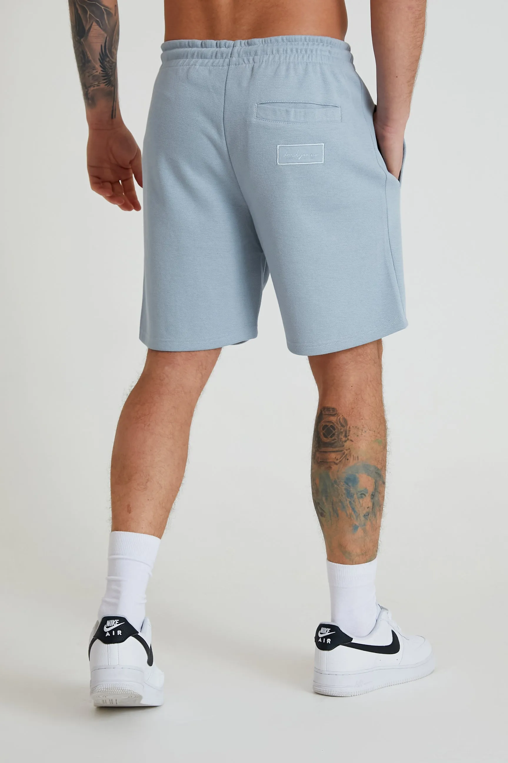 Barron Pique drawstring shorts Cerulean