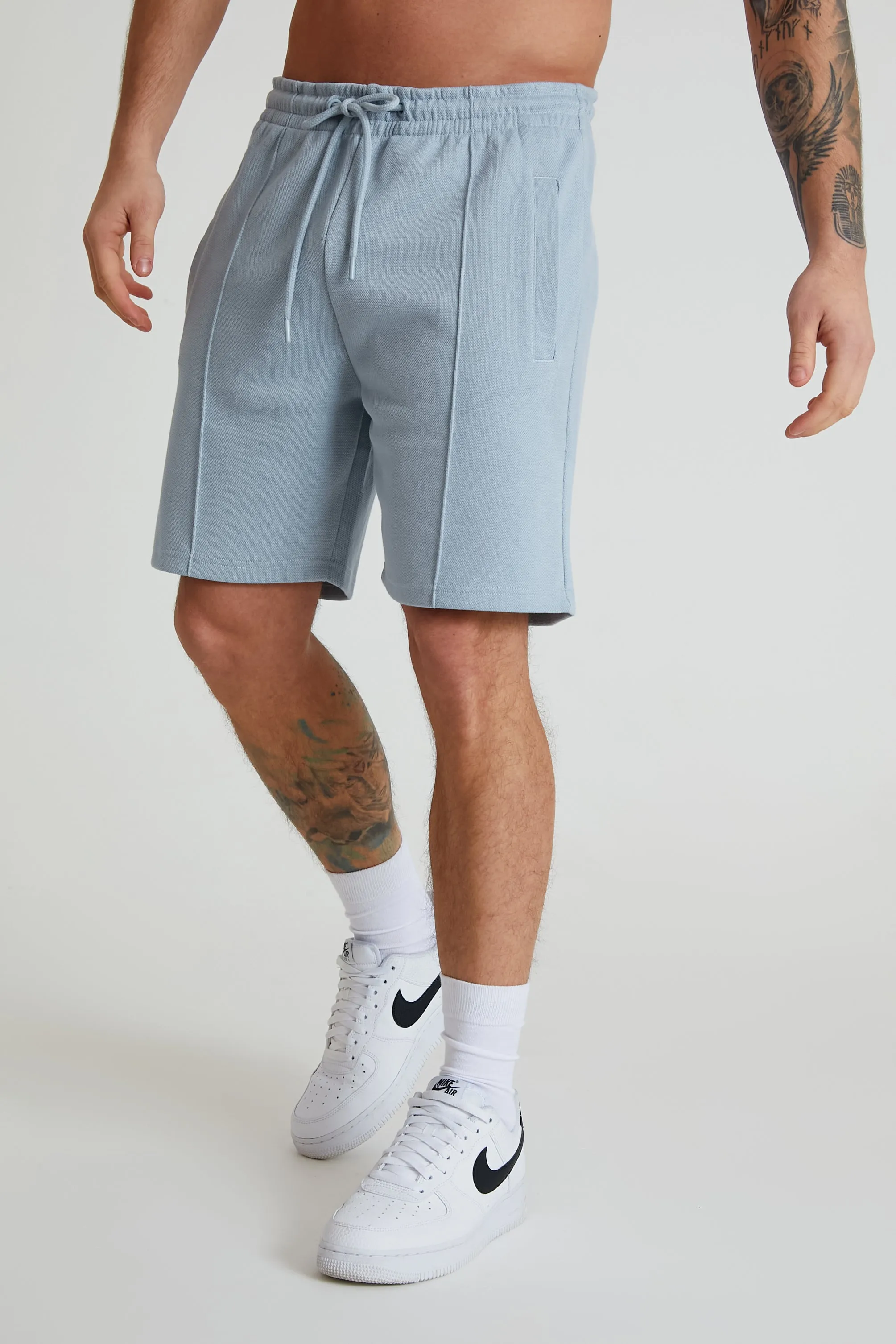 Barron Pique drawstring shorts Cerulean