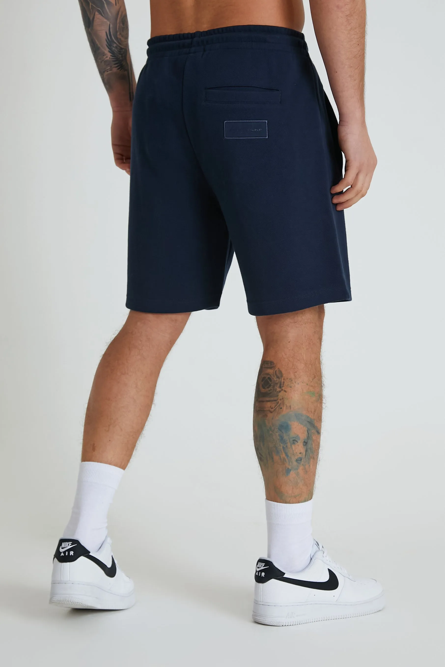 Barron Pique drawstring shorts Navy