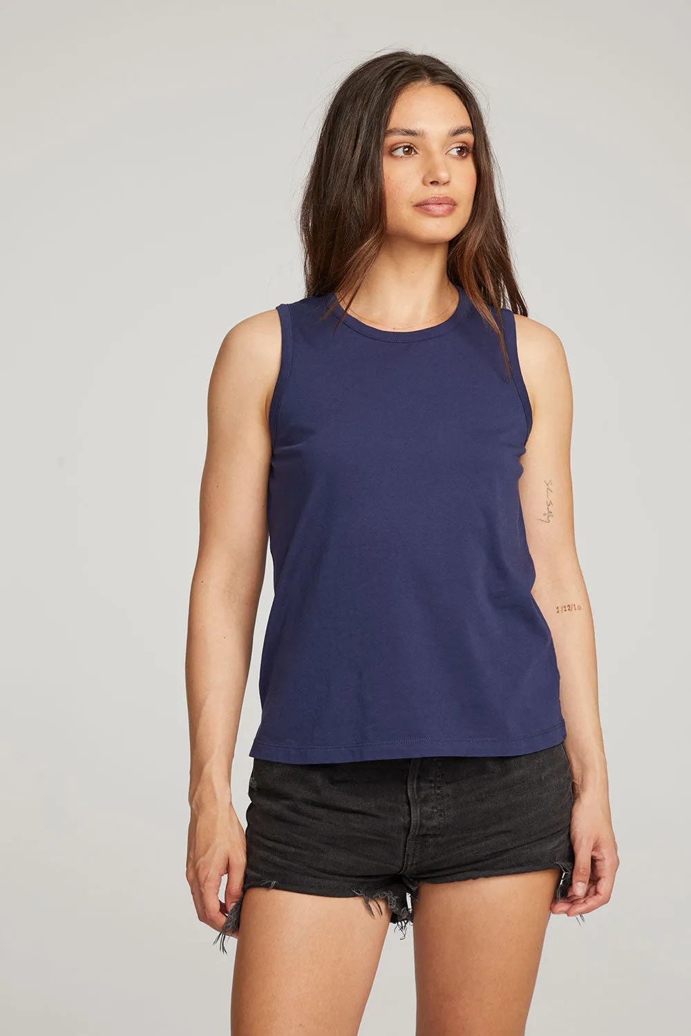 Basic Sapphire Slit Tank