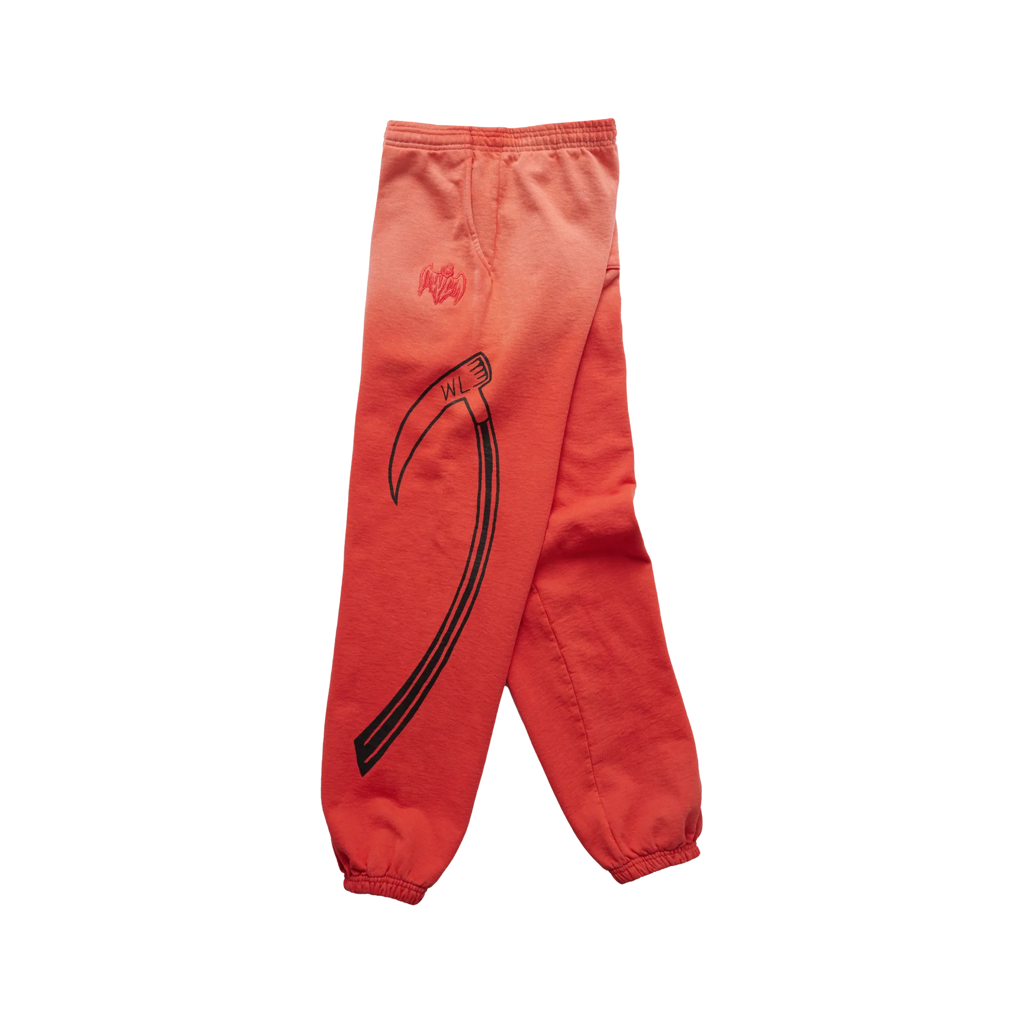 Bat Reaper Scythe Sweatpants - Faded Red