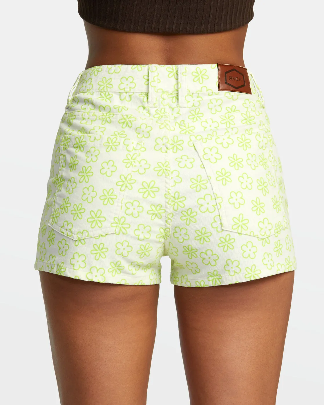 Belle Corduroy Shorts - Neon Green