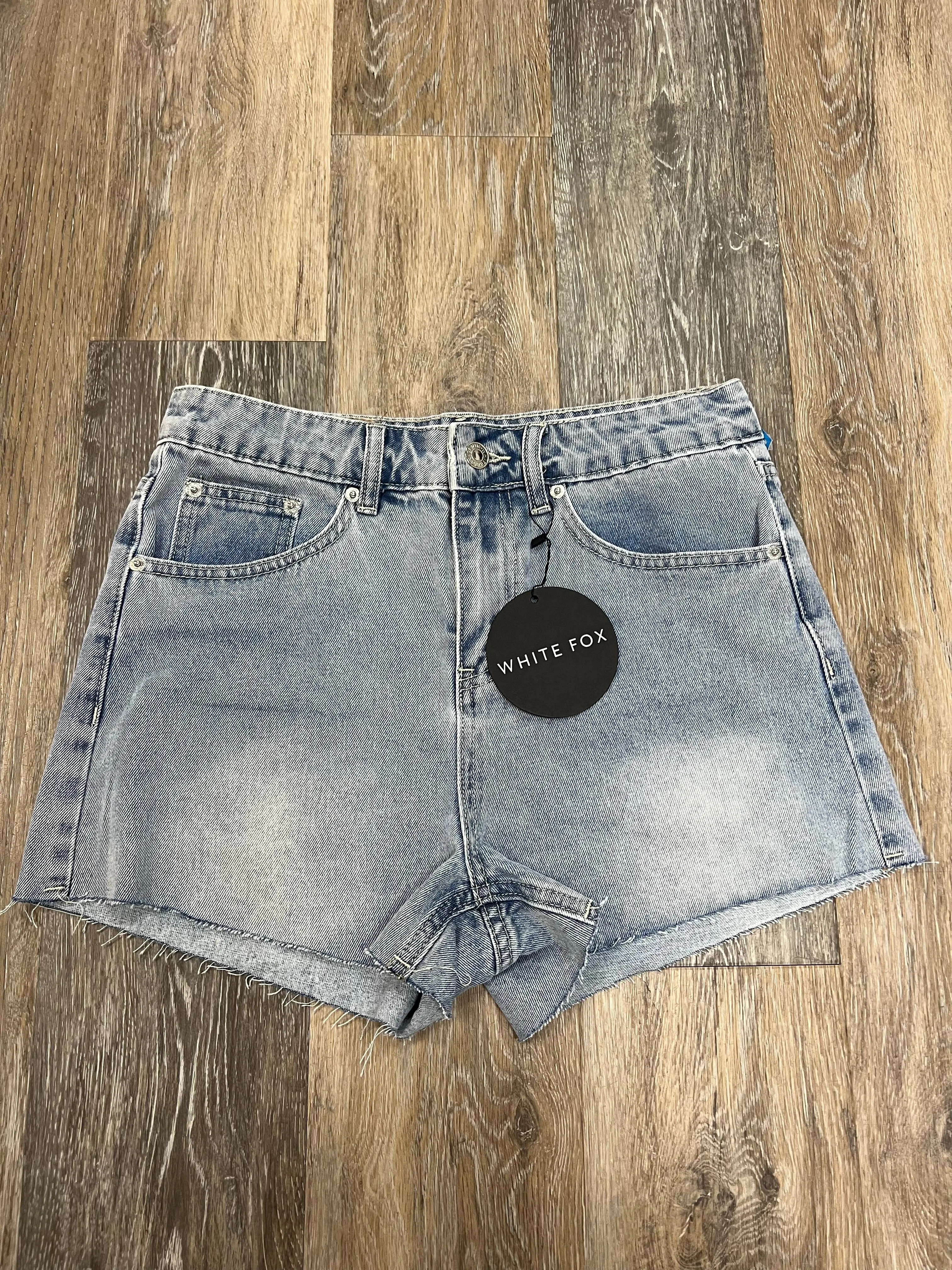 Blue Denim Shorts White Fox, Size S