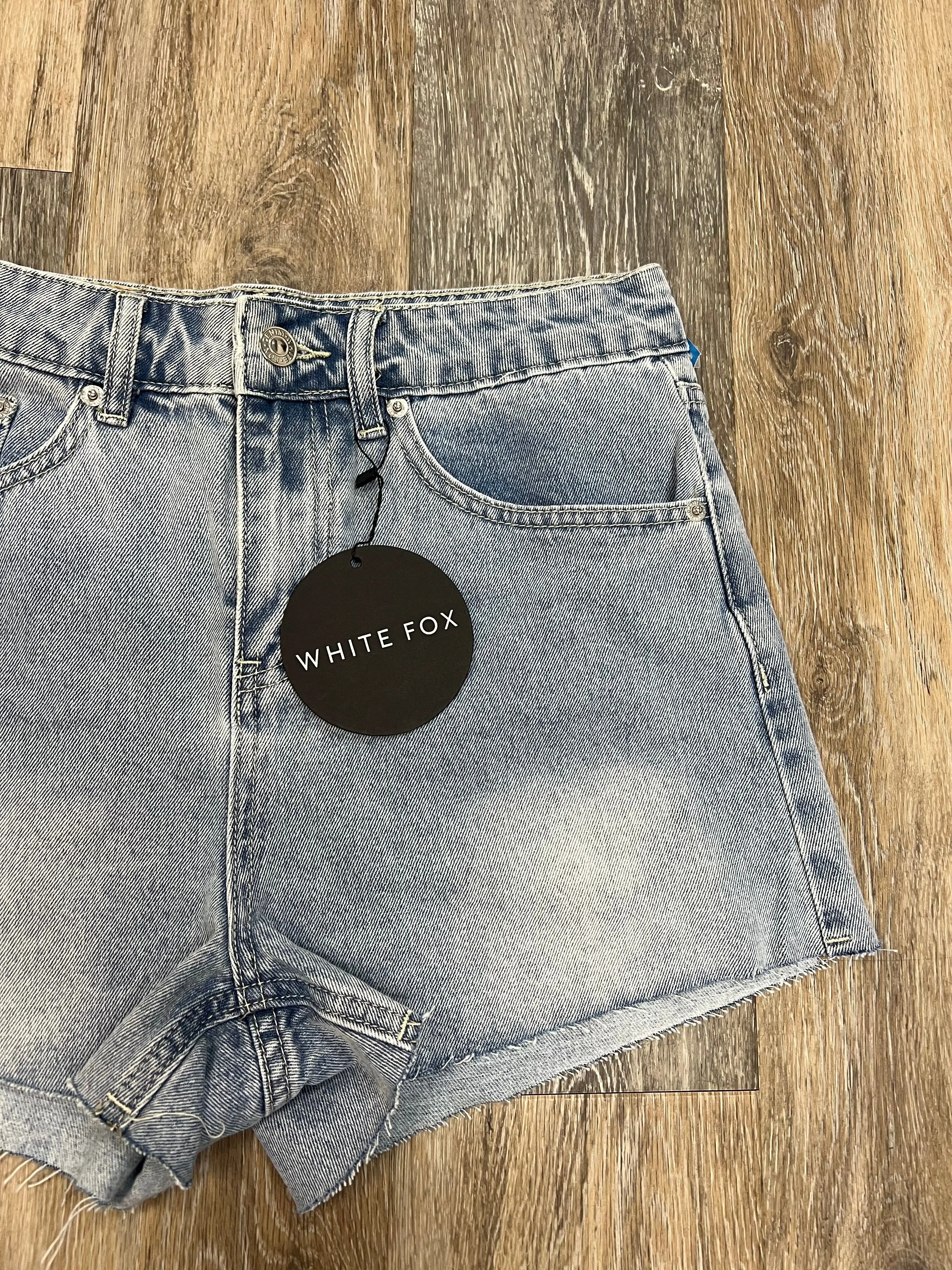 Blue Denim Shorts White Fox, Size S