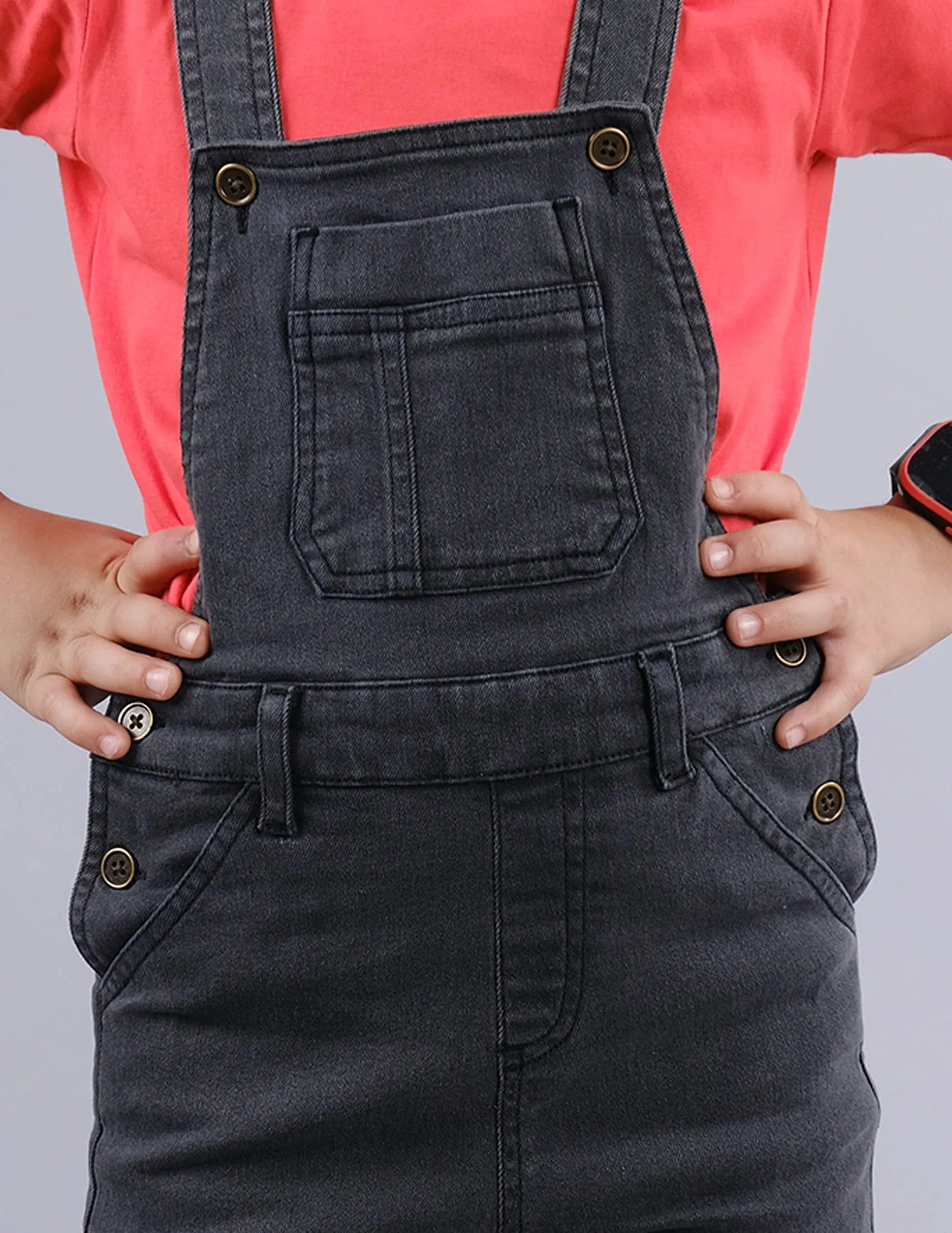 Boys Denim Dungaree Shorts