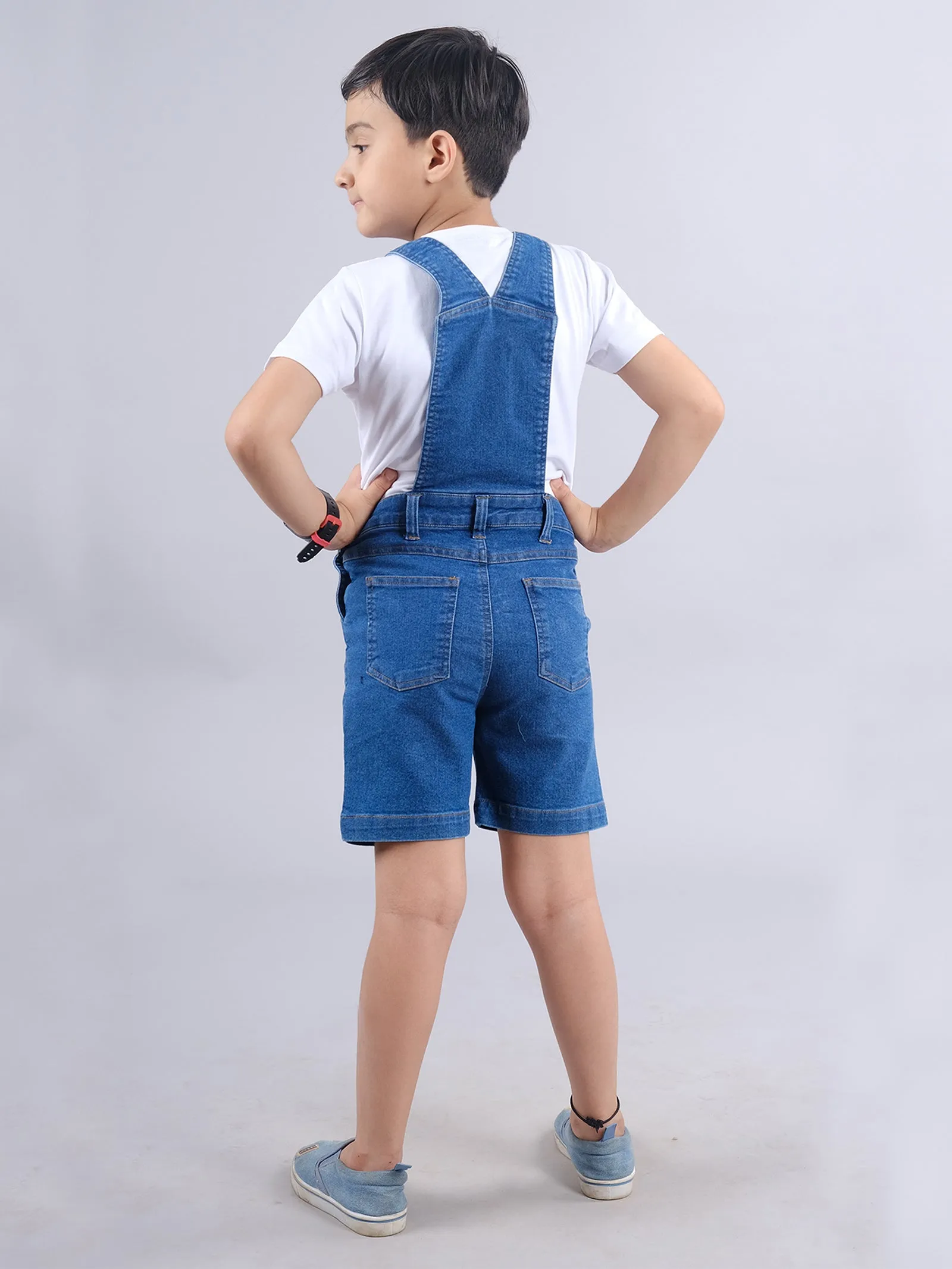 Boys Denim Dungaree Shorts