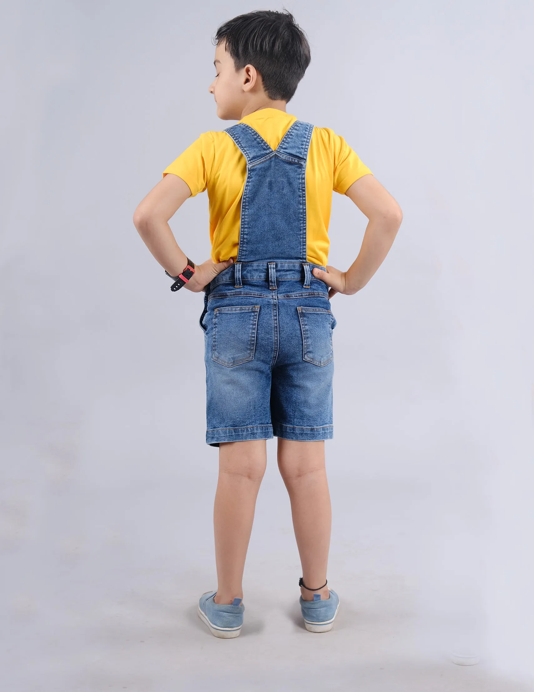 Boys Denim Dungaree Shorts