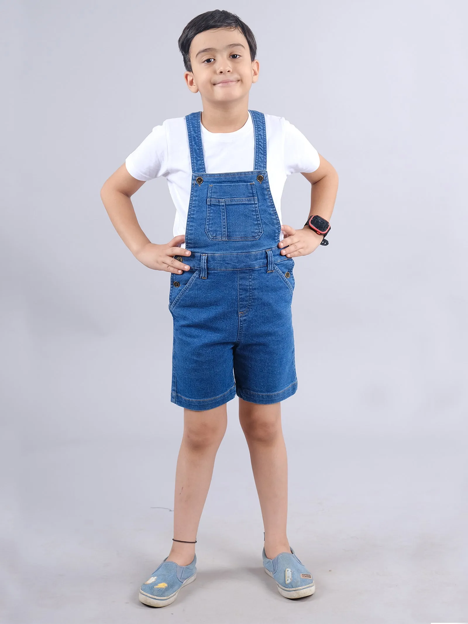 Boys Denim Dungaree Shorts