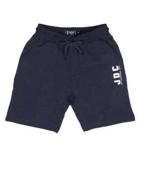 BOY'S NAVY SOLID REGULAR FIT KNIT SHORTS