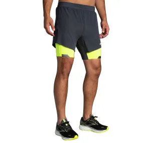 Brooks Run Visible 5 2-In-1 Short Mens | Asphalt/nightlife