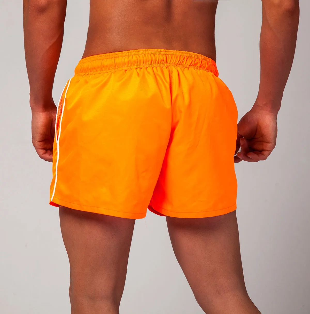 Bundle Mens Swimming Orange Shorts    Orange Hat  BW01OSOH