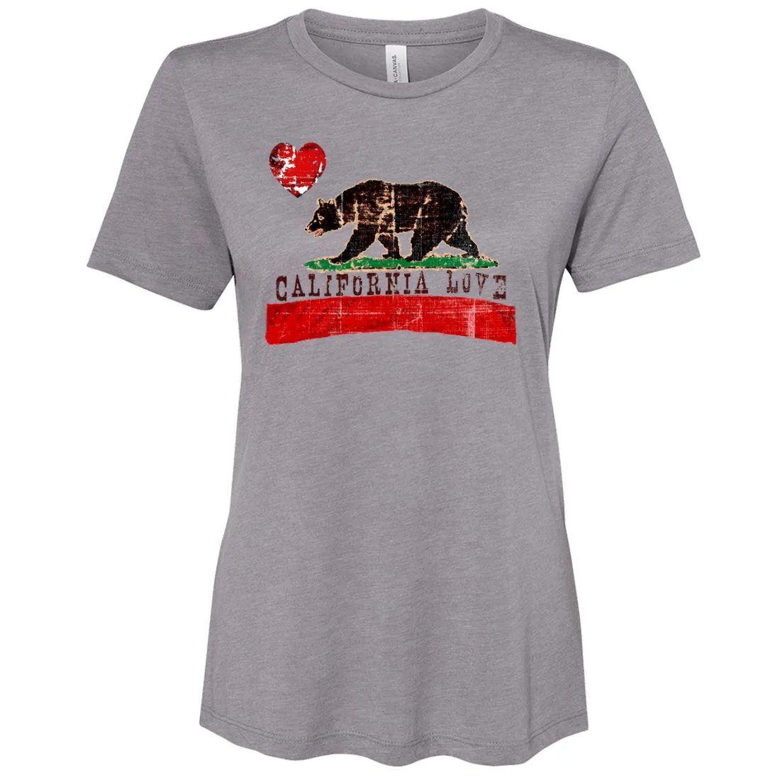 California Love Distressed Women's Relaxed Jersey Tee