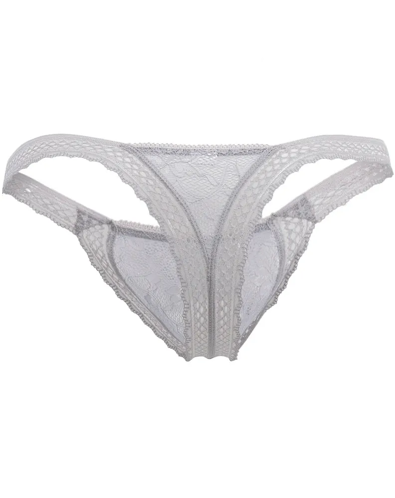 Candyman 99420 Double Lace Thongs Gray