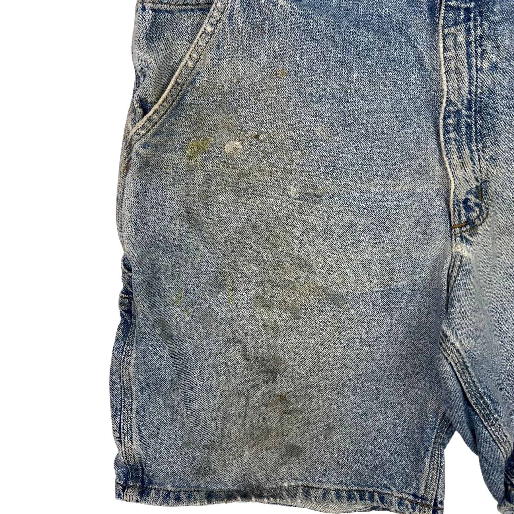 Carhartt Denim Shorts Distressed Jorts Blue B29 STW