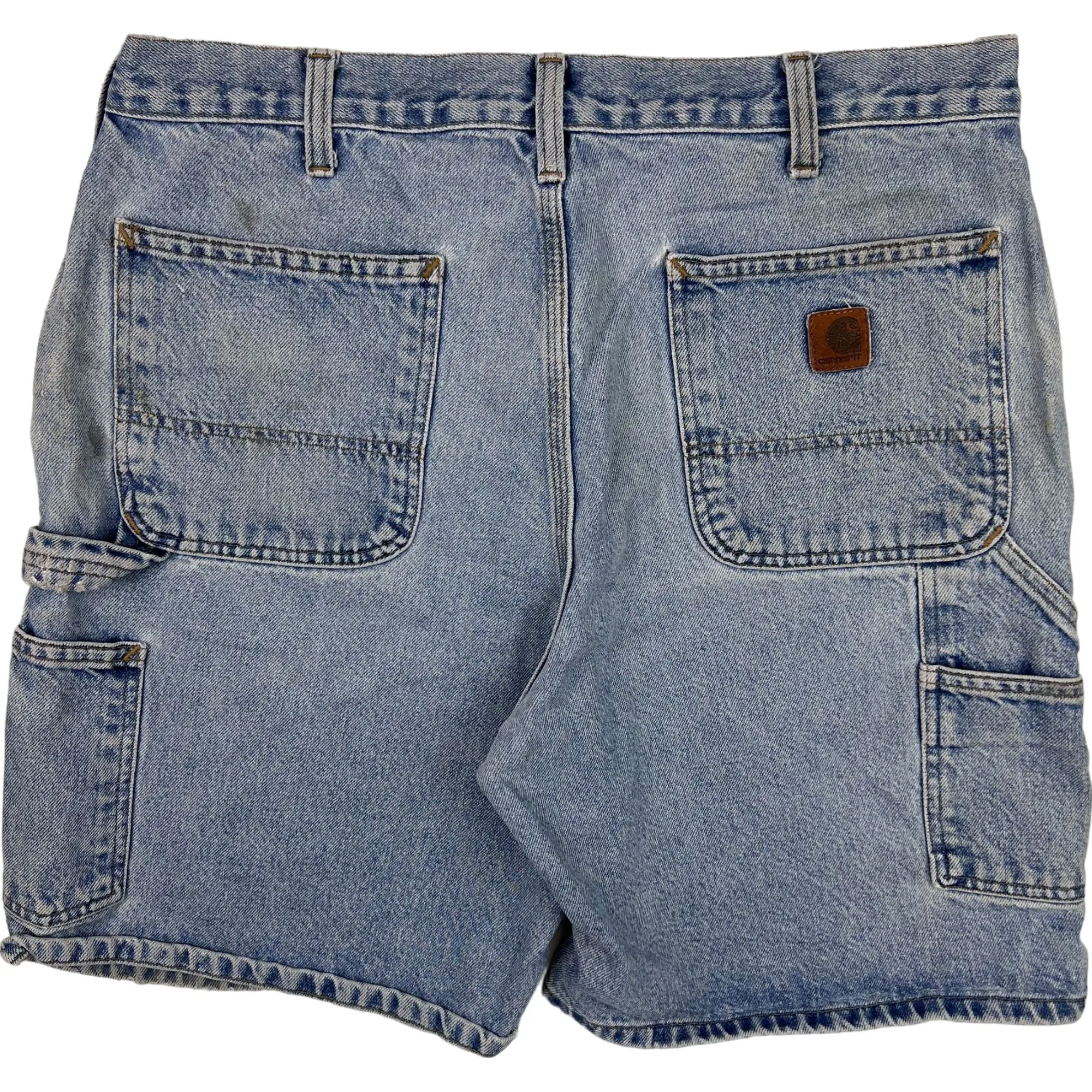 Carhartt Denim Shorts Distressed Jorts Blue B29 STW