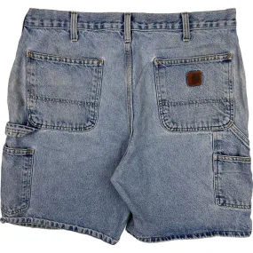 Carhartt Denim Shorts Distressed Jorts Blue B29 STW