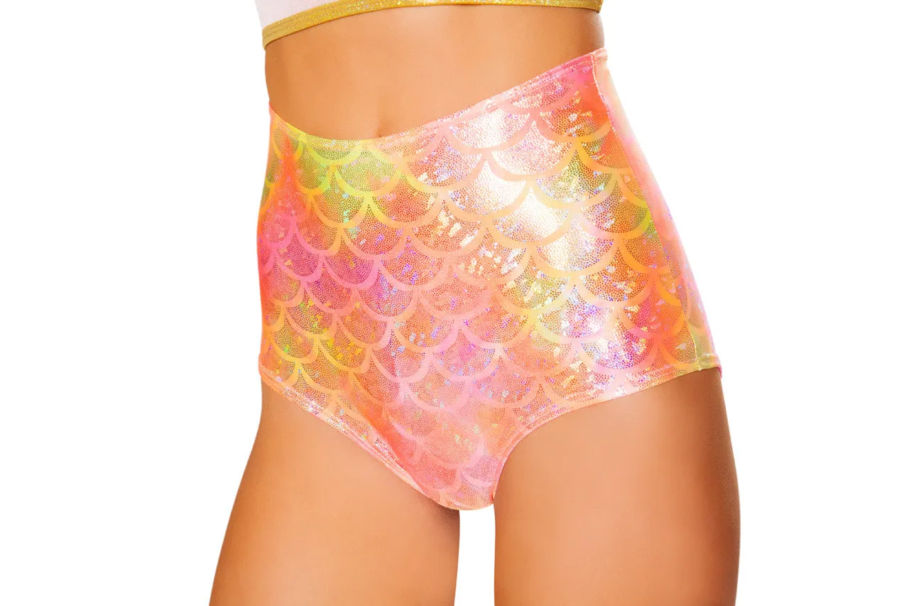 CC401 - Scale High Waist Mermaid Shorts