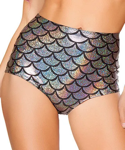 CC401 - Scale High Waist Mermaid Shorts