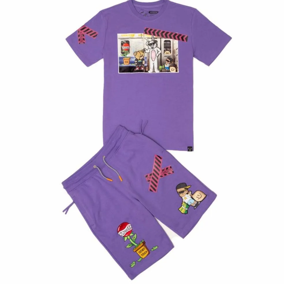 Civilized Money Bear Short Set (Lavender)