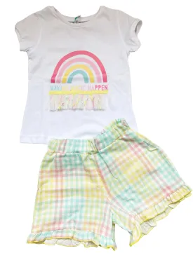 CLEARANCE DEAL - Alhuka Summer - Londres Pastel Multi Colour Shorts & T-Shirt Set