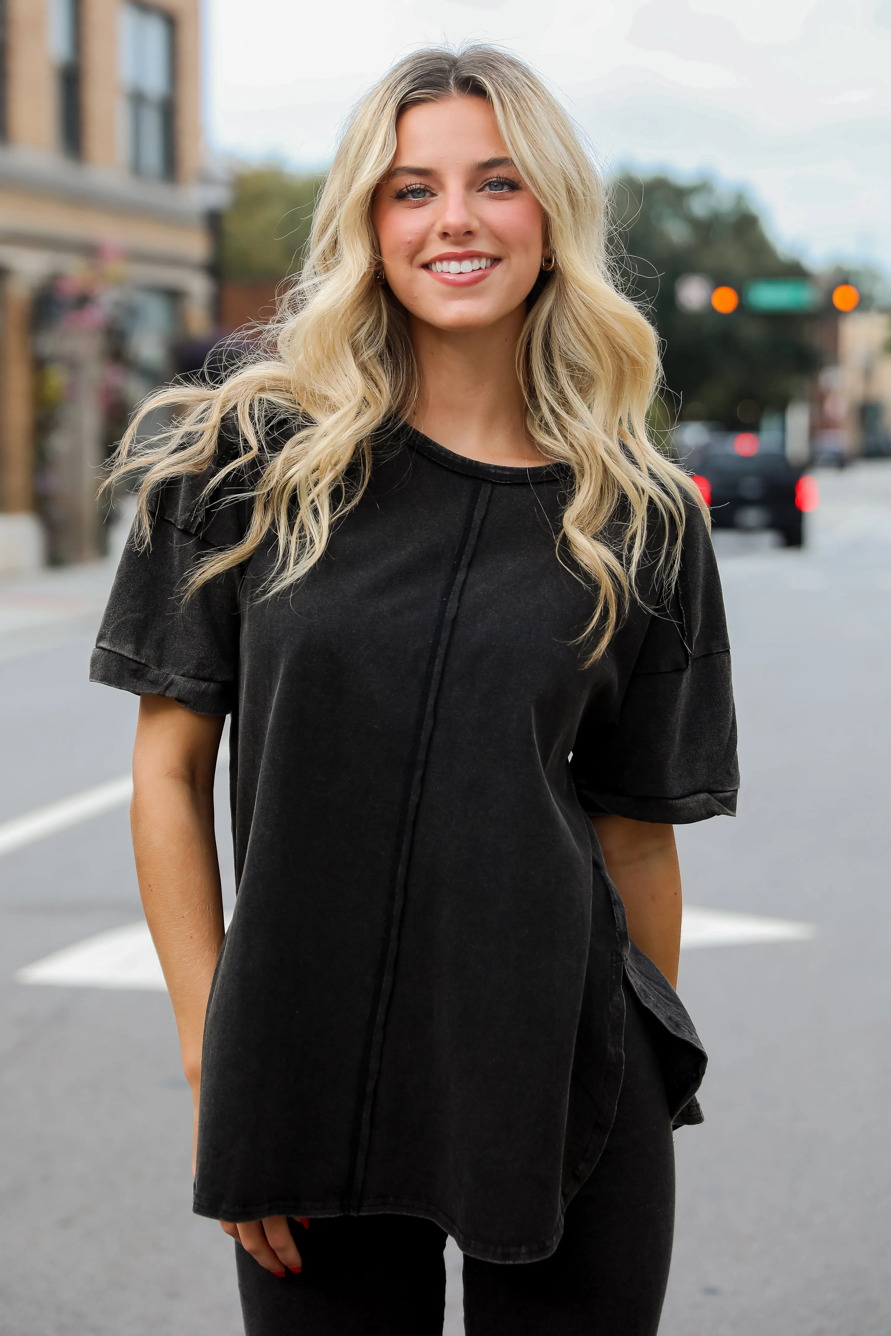 Comfy Mindset Oversized Tee - DU DEAL