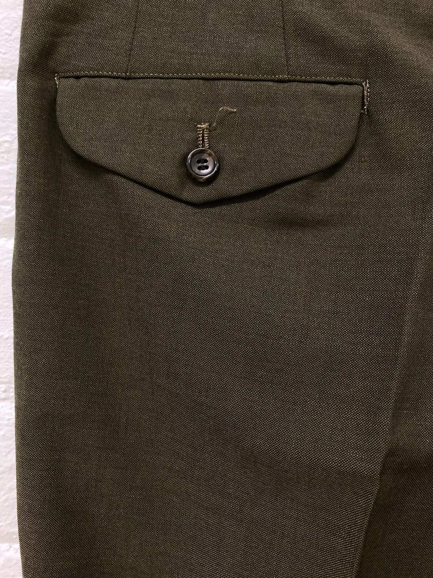 Comme des Garcons 1994 dark khaki brown wool cropped trousers - M