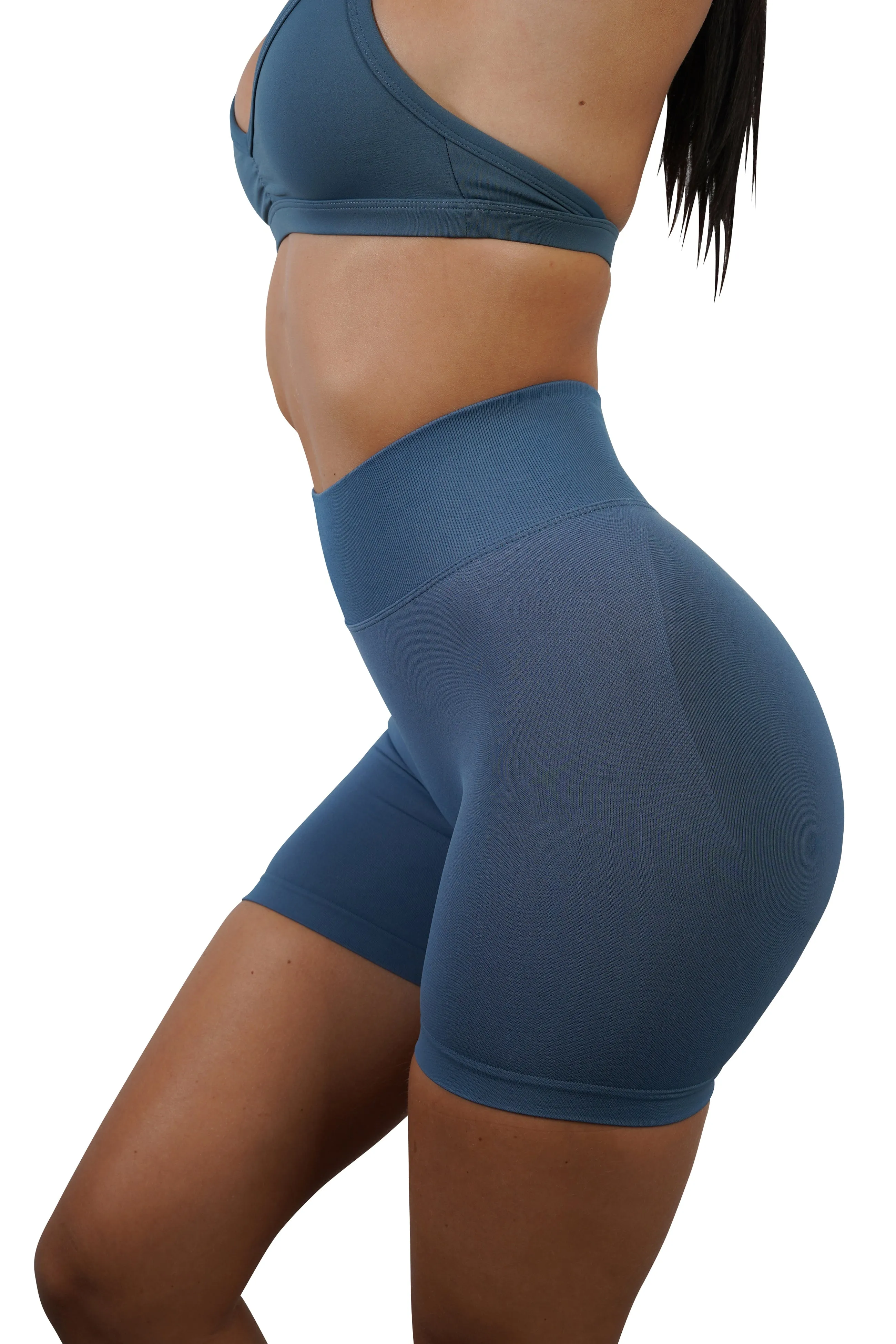 CORE SCRUNCH SHORTS - DARK BLUE TEAL