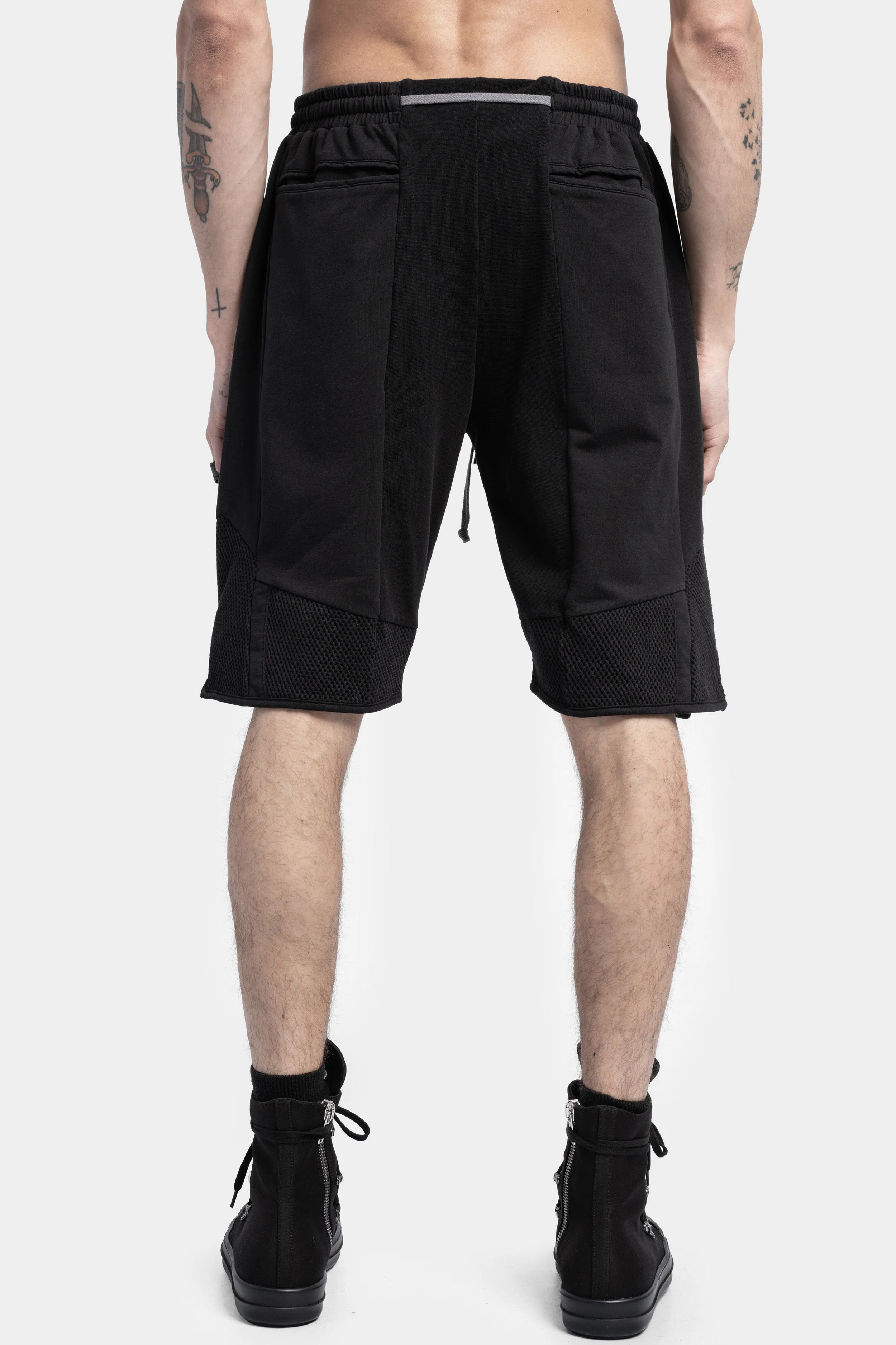 Cotton Jersey Sweat Shorts, Black