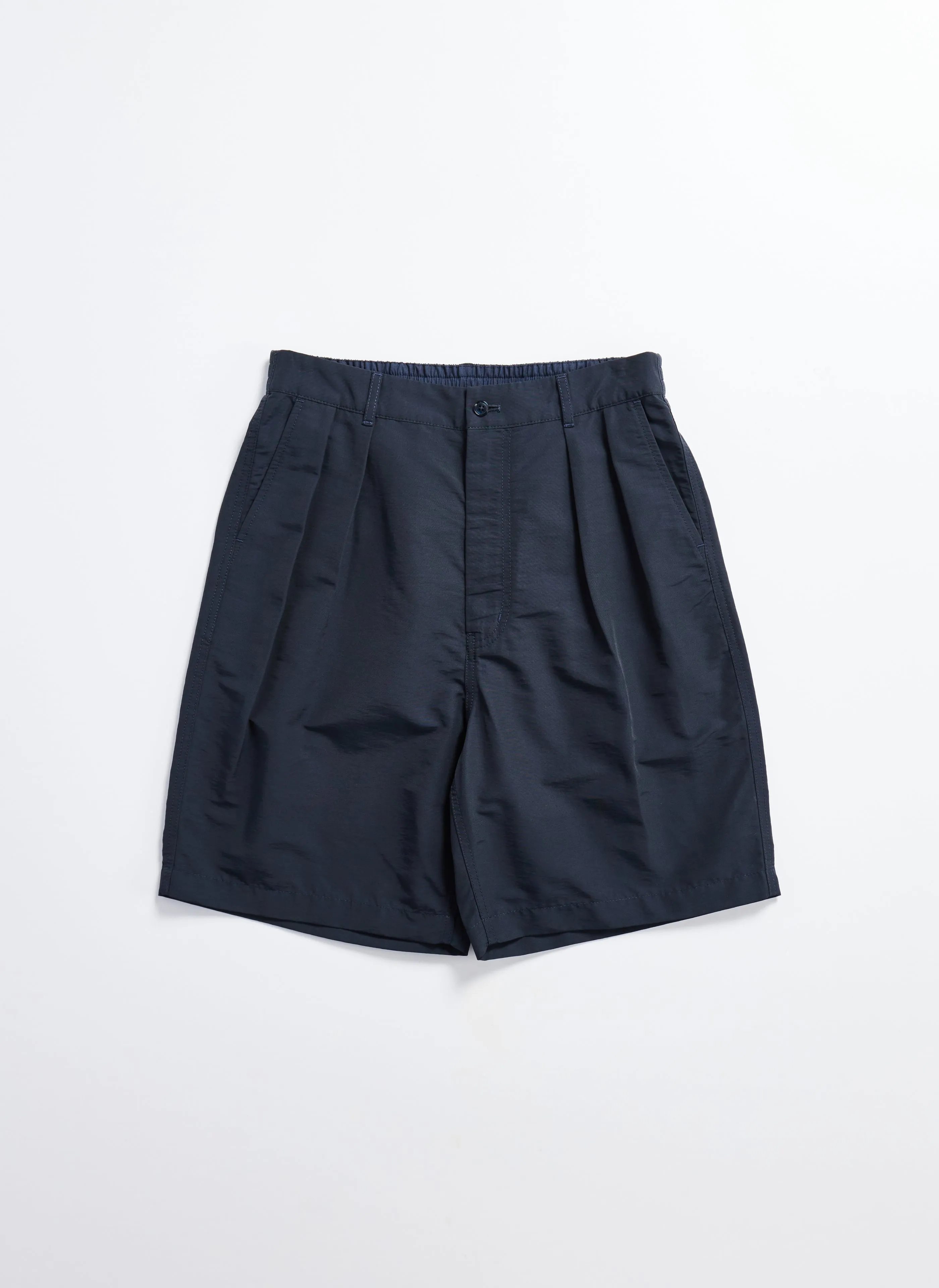 Cotton Nylon Pleated Shorts