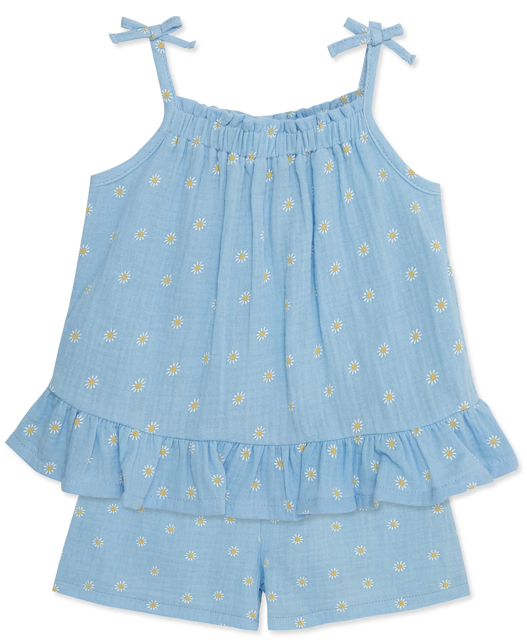 Daisy Gauze Short Set (12M-24M)