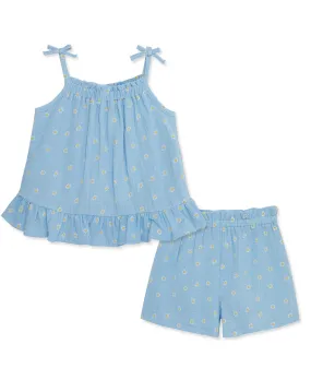 Daisy Gauze Short Set (12M-24M)