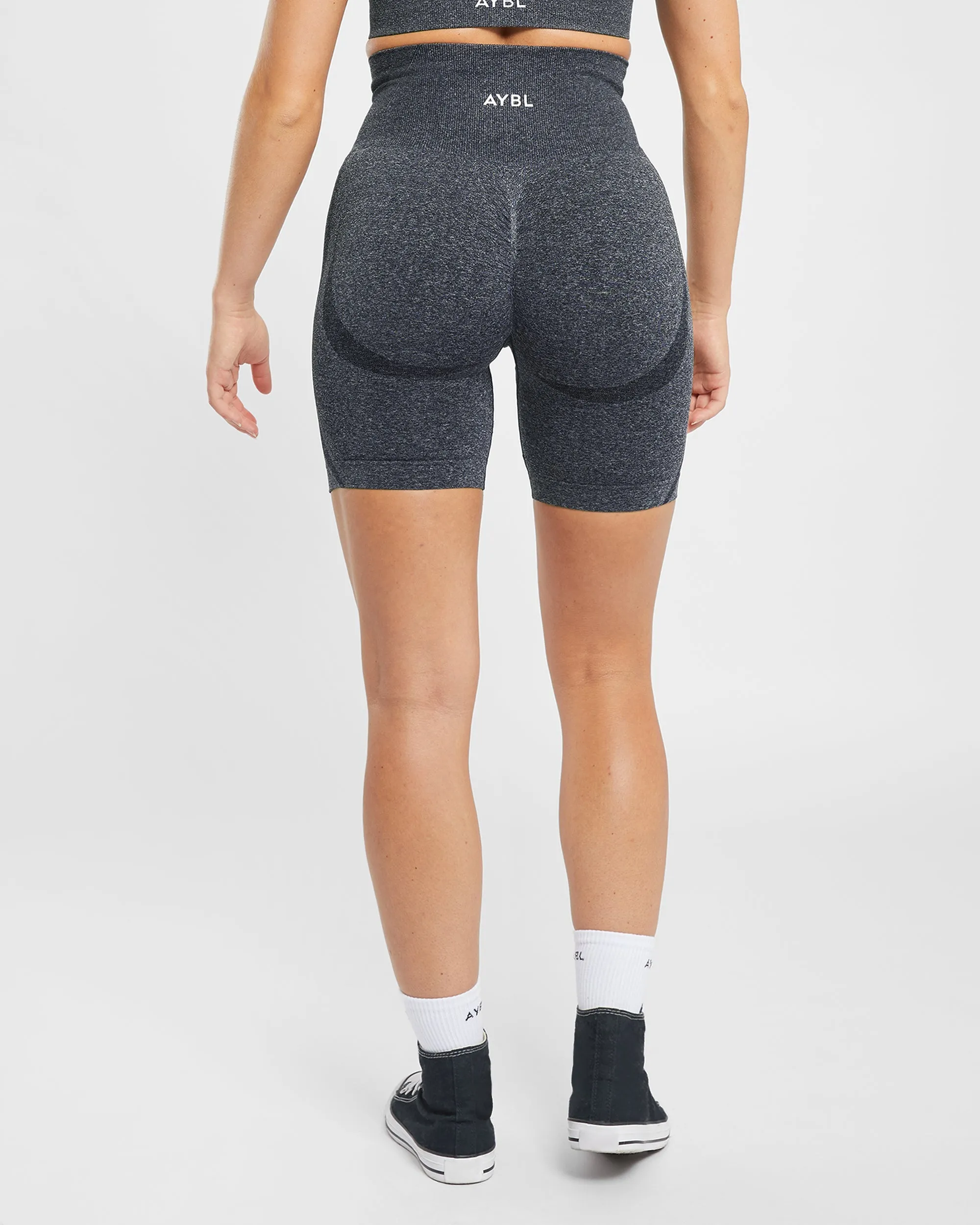 Empower Seamless Cycling Shorts - Black Marl