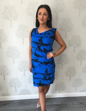 Eris Blue Pattern Midi Dress