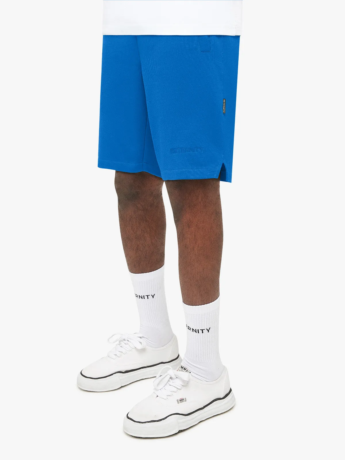 ESSENTIAL COTTON SHORTS - BLUE