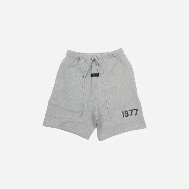 FEAR OF GOD ESSENTIALS DARK OATMEAL RELAXED FIT SHORTS