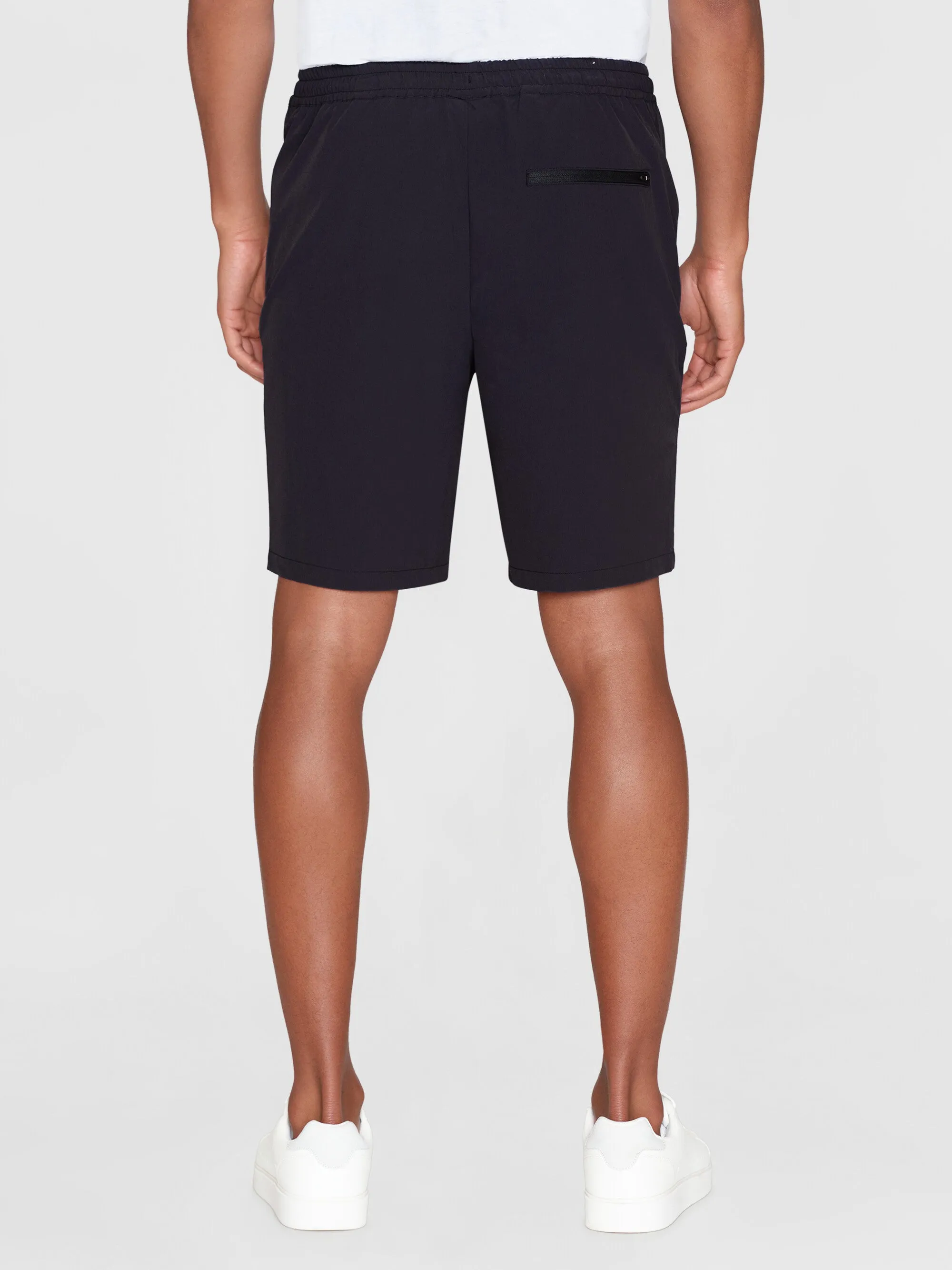 FIG loose elastic waist string shorts - GRS/Vegan - Black Jet