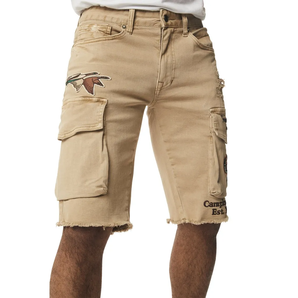 Forest Collection Cargo Twill Shorts - Khaki