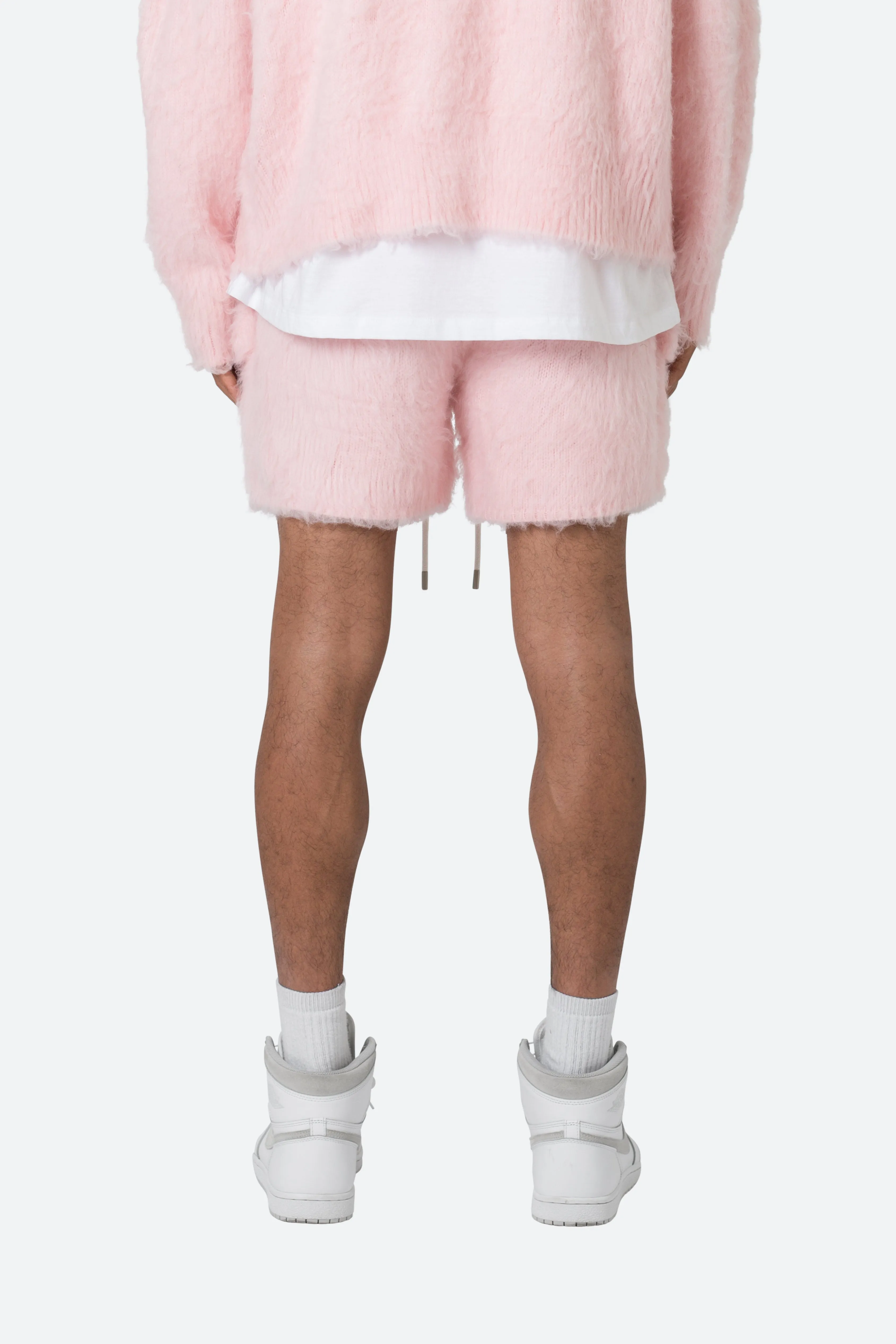 Fuzzy Sweatshorts - Pink