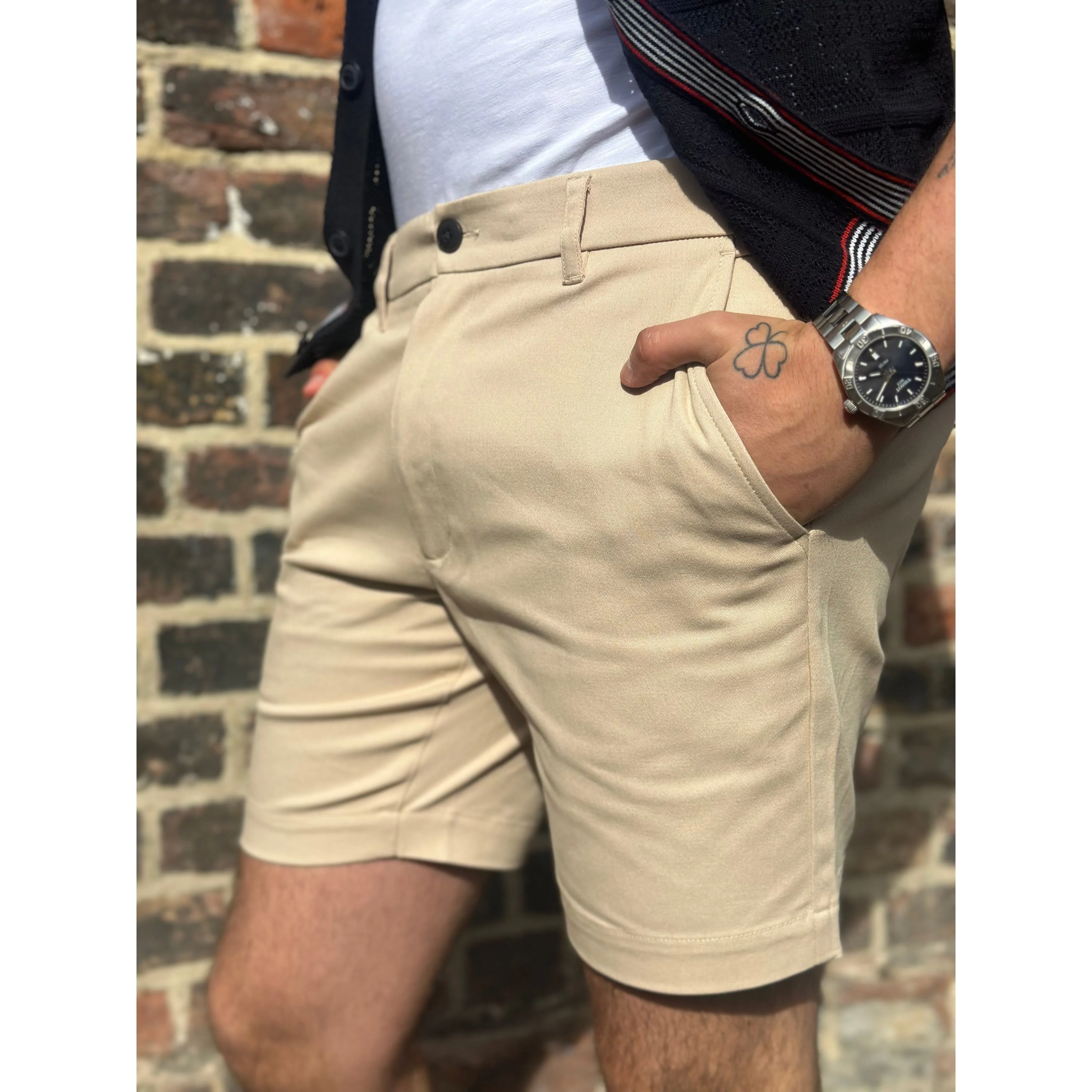 Gabicci - Cooper Cotton Twill Oatmeal - Shorts